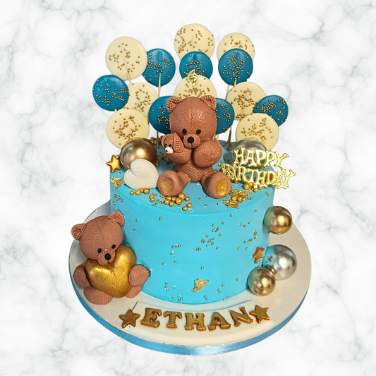 Teddy Bear Birthday Bash Cake