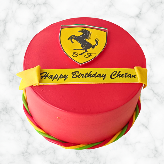 A Ferrari Fan's Birthday Cake