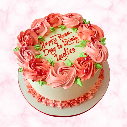 Happy Rose day Cake