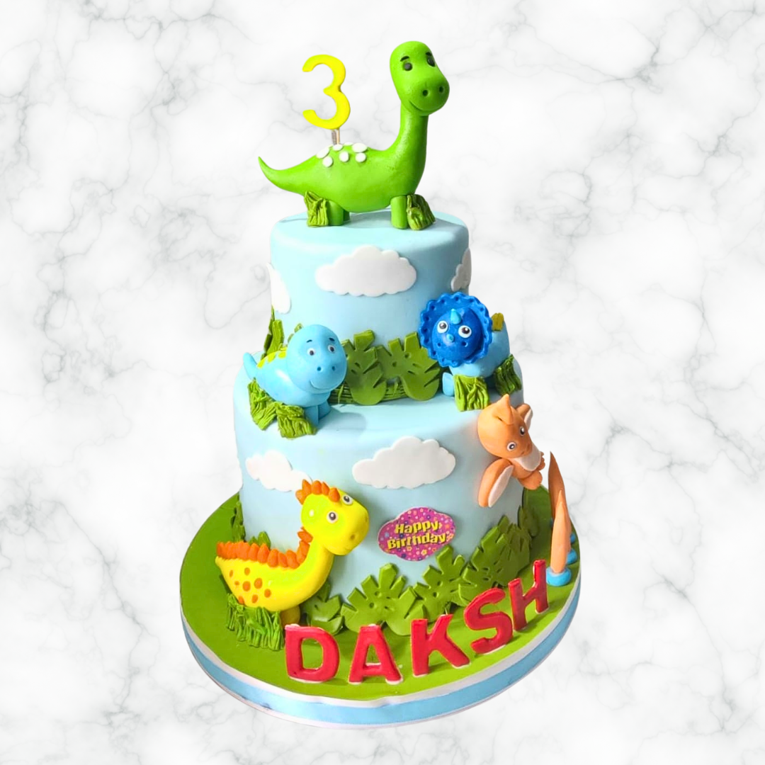 Dino Days & Greenery Maze Cake