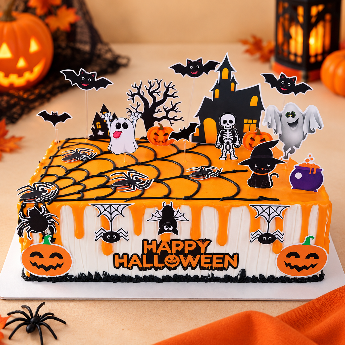 Halloween Spooky Spectacle Cake 🎃