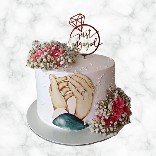 Just Engaged Cake