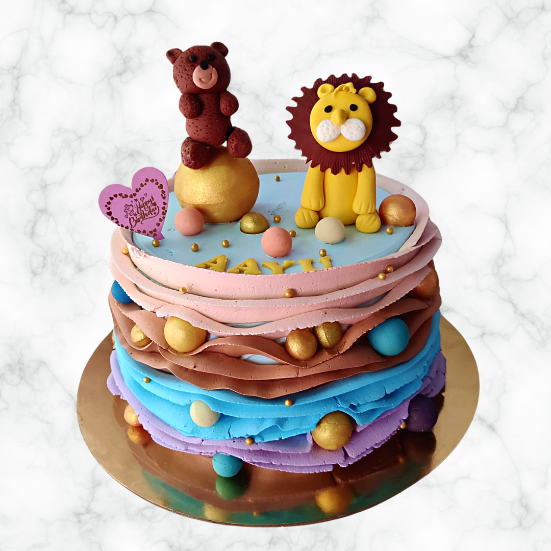 Marbleous Menagerie Cake