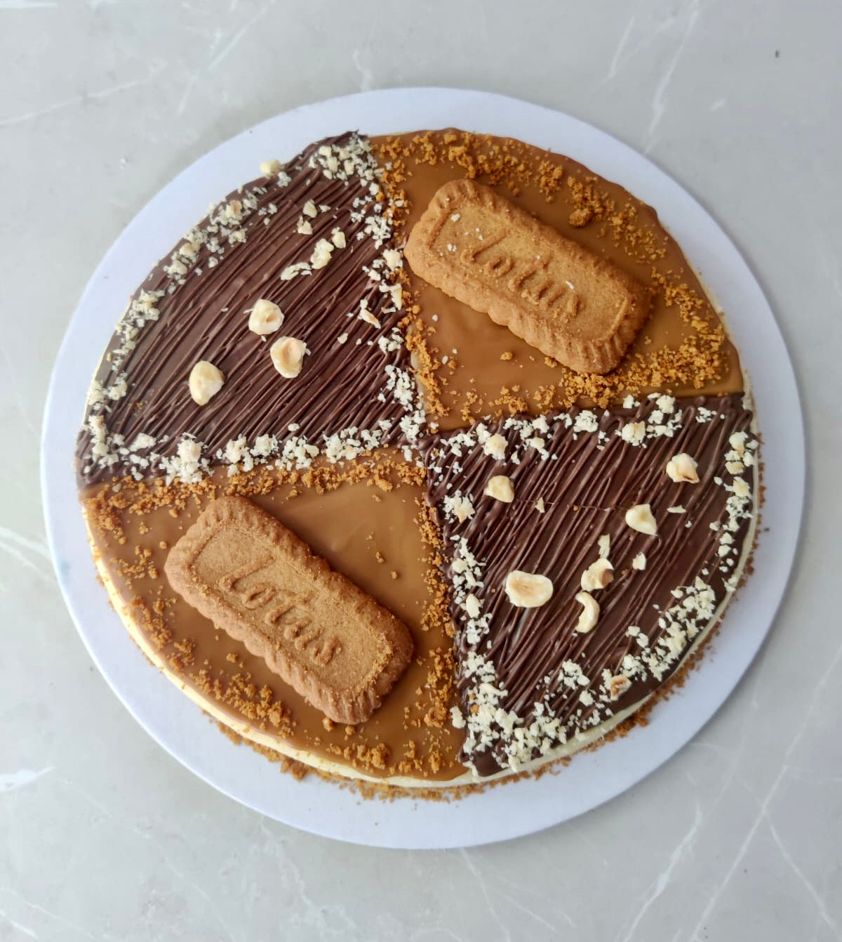 Nutella Biscoff Baked Cheesecake