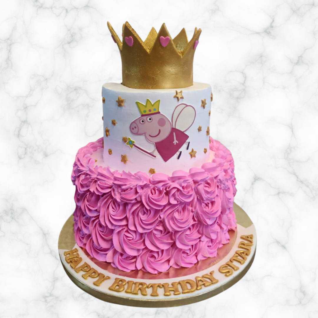 Peppa Pig Crown Cake