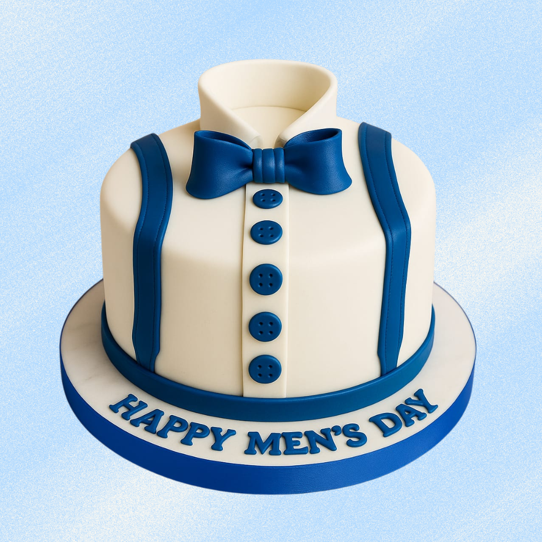 Men’s Day Blue Tuxedo Cake