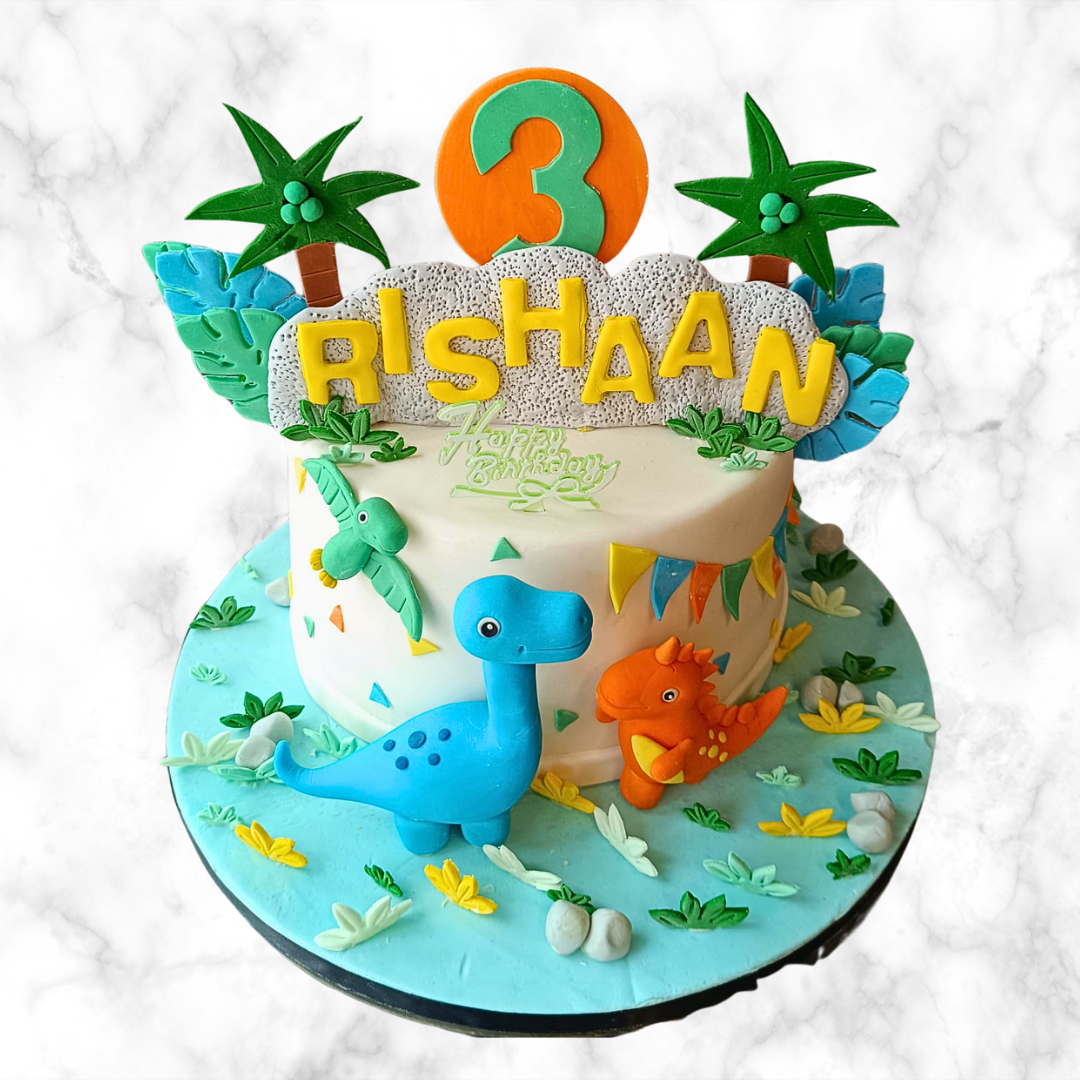 Dinosaur Jungle Adventure Cake