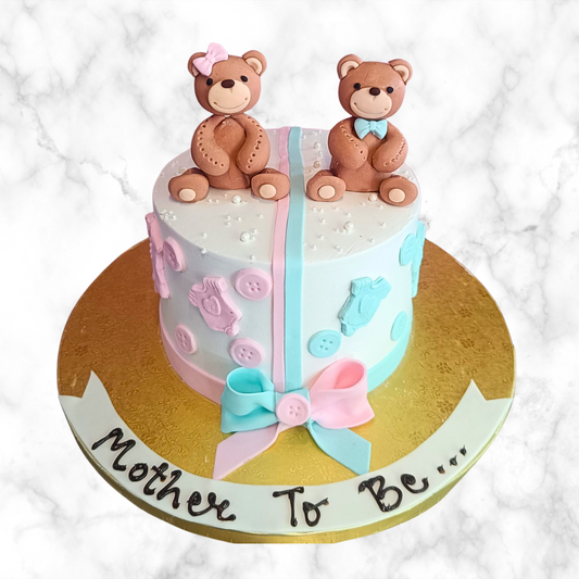 Mother-to-Be Teddy Bear Cake