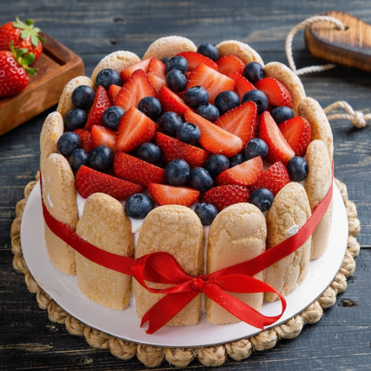 Exotic Berry Charlotte Cake