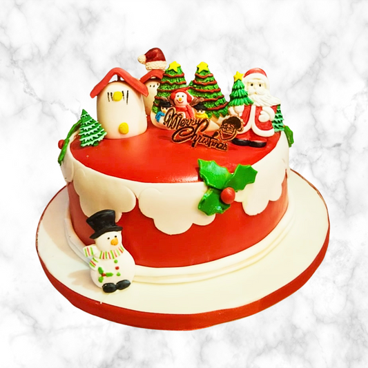 Santa's Holiday Wonderland Cake