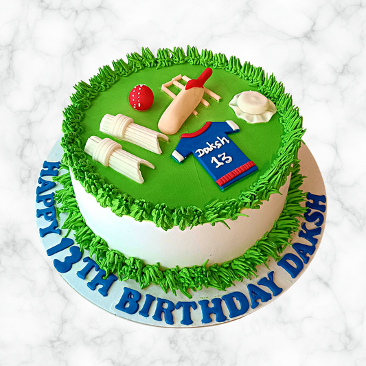 Birthday Celebration Cricket Cake