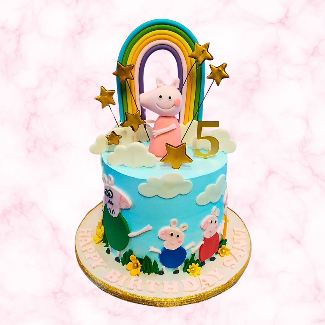 Peppa's Rainbow Celebration Cake