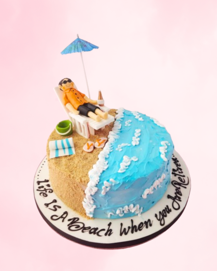 Life is a Beach Farewell Cake