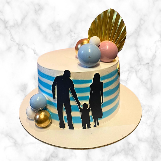 Forever Family Silhouette Cake