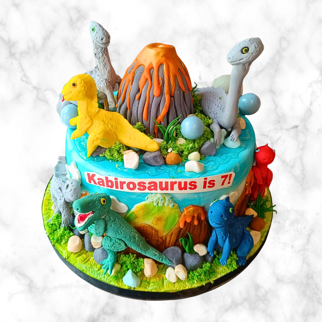 Dino Volcano Adventure Cake