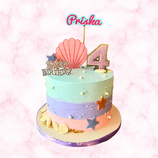 Seashell Dreams Birthday Cake