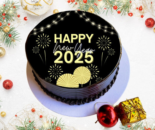 Happy New Year Chocolate Cake