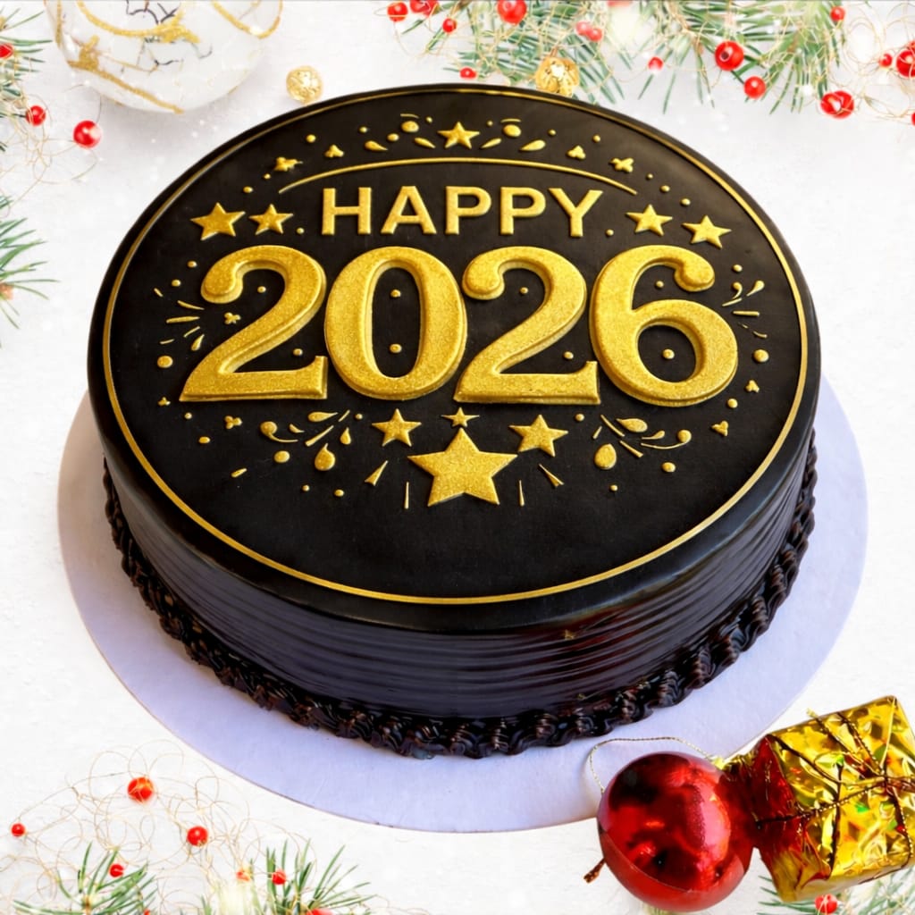 Happy New Year Chocolate Cake