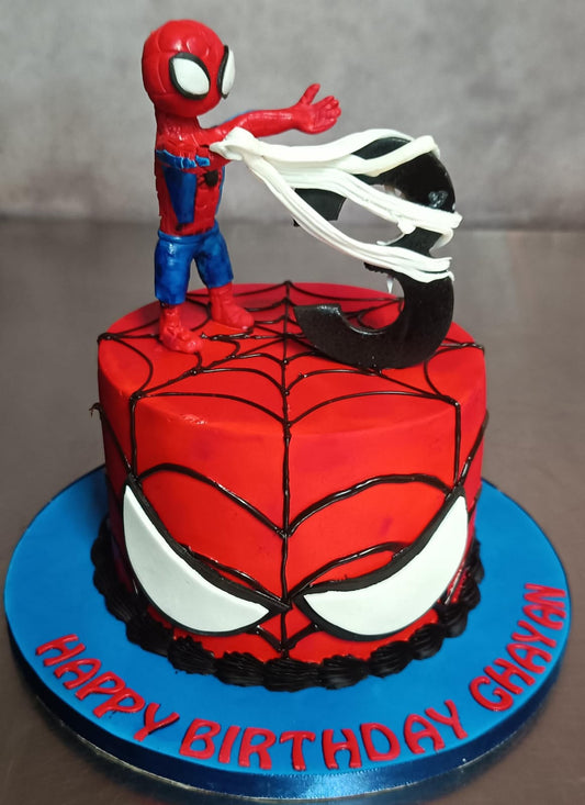 Spider-Man Web Cake