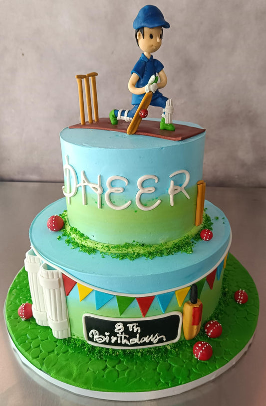 Cricket-Themed Birthday Cake