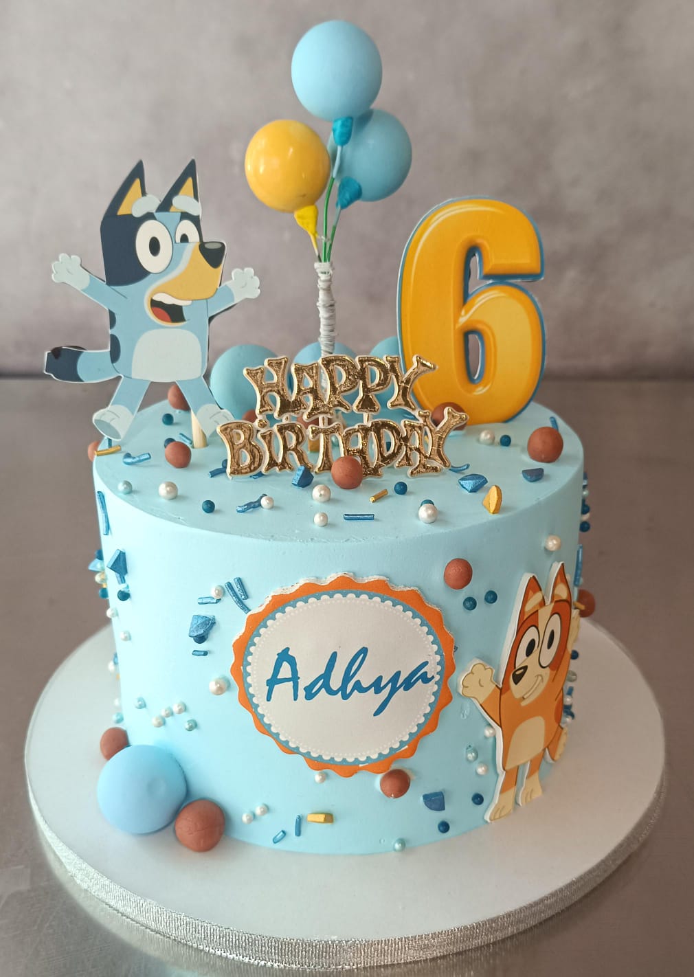 Bluey-Themed Birthday Cake
