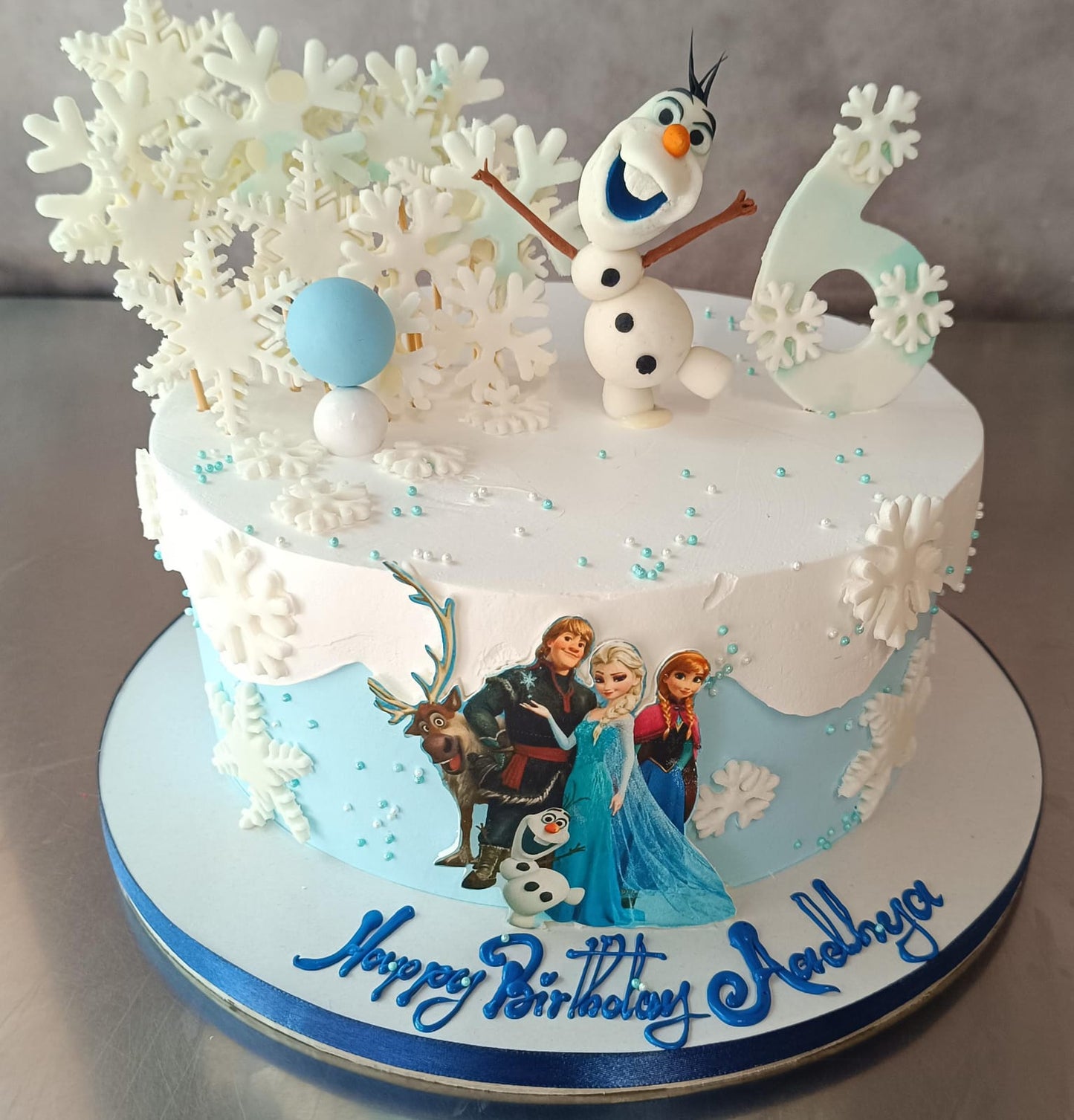 Frozen-Themed Birthday Cake
