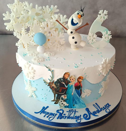 Frozen-Themed Birthday Cake