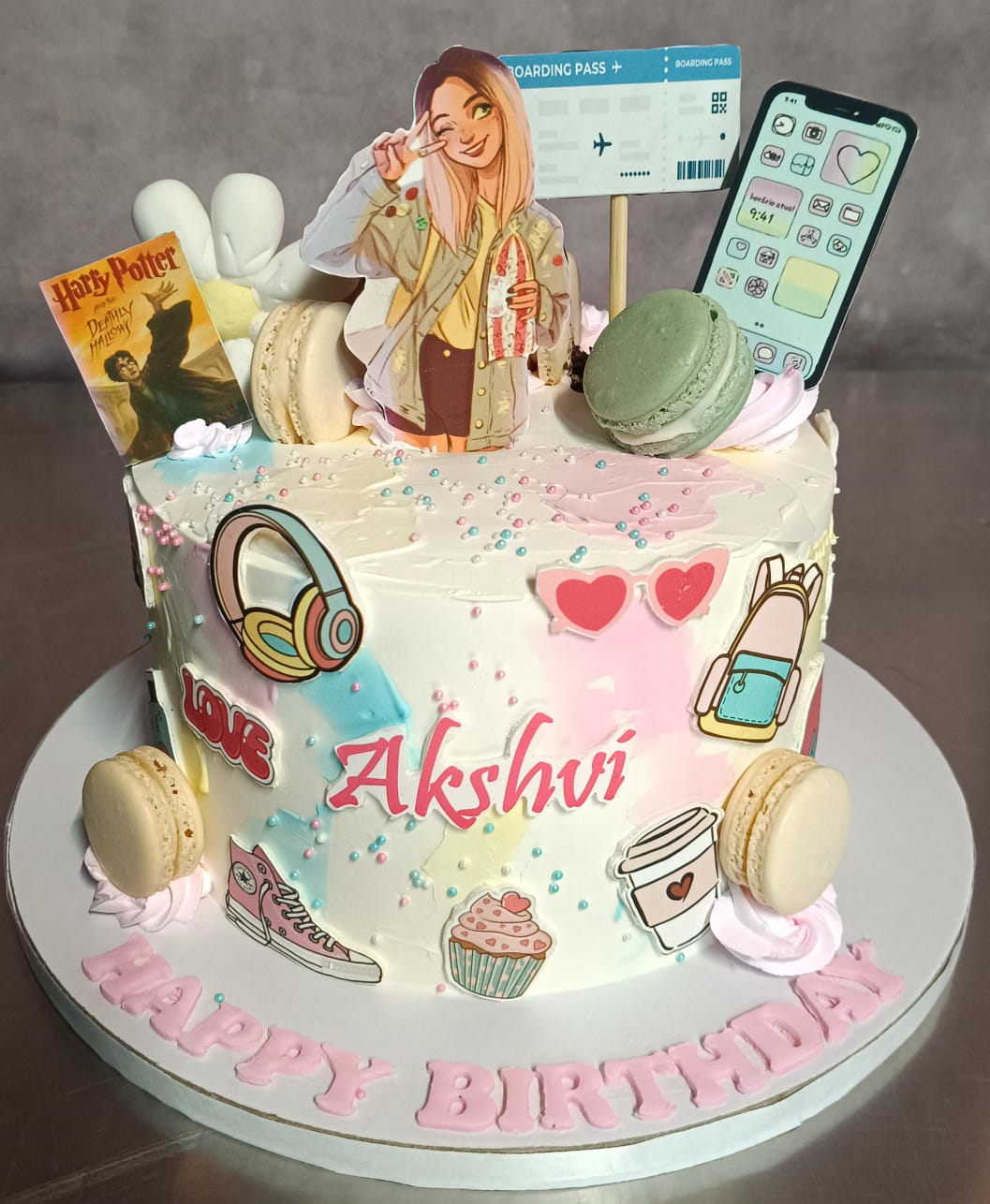 Pastel Personality Birthday Cake
