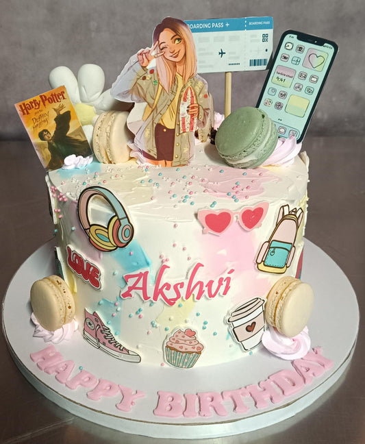 Pastel Personality Birthday Cake