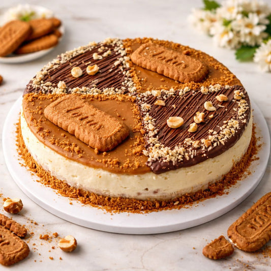 Nutella Biscoff Baked Cheesecake