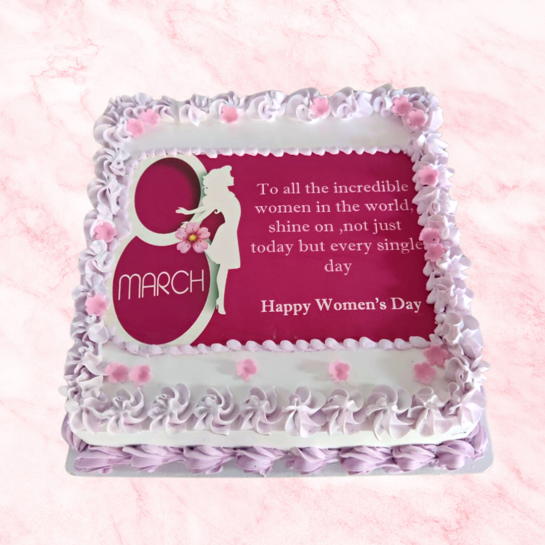 Unique Design Women's Day Cake With Name Editor | Day wishes, Cake name,  Ladies day