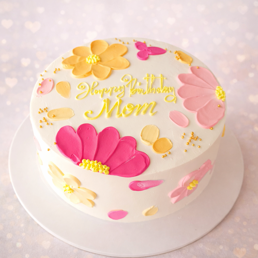 Floral Birthday Cake for Mom