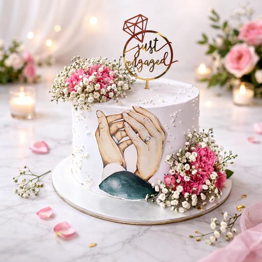 Just Engaged Cake