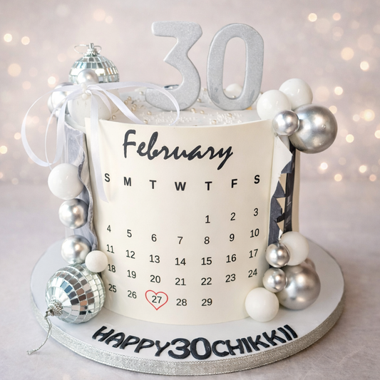30th Calendar Cake