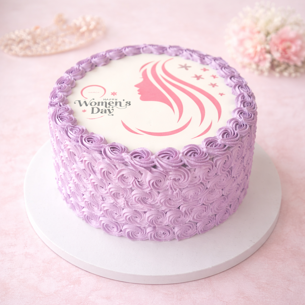 Lavender Rosette Women’s Day Cake