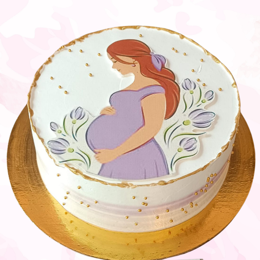 Beautiful Mom To Be Cake