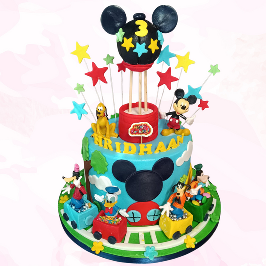 Mickey & Friends Train Cake