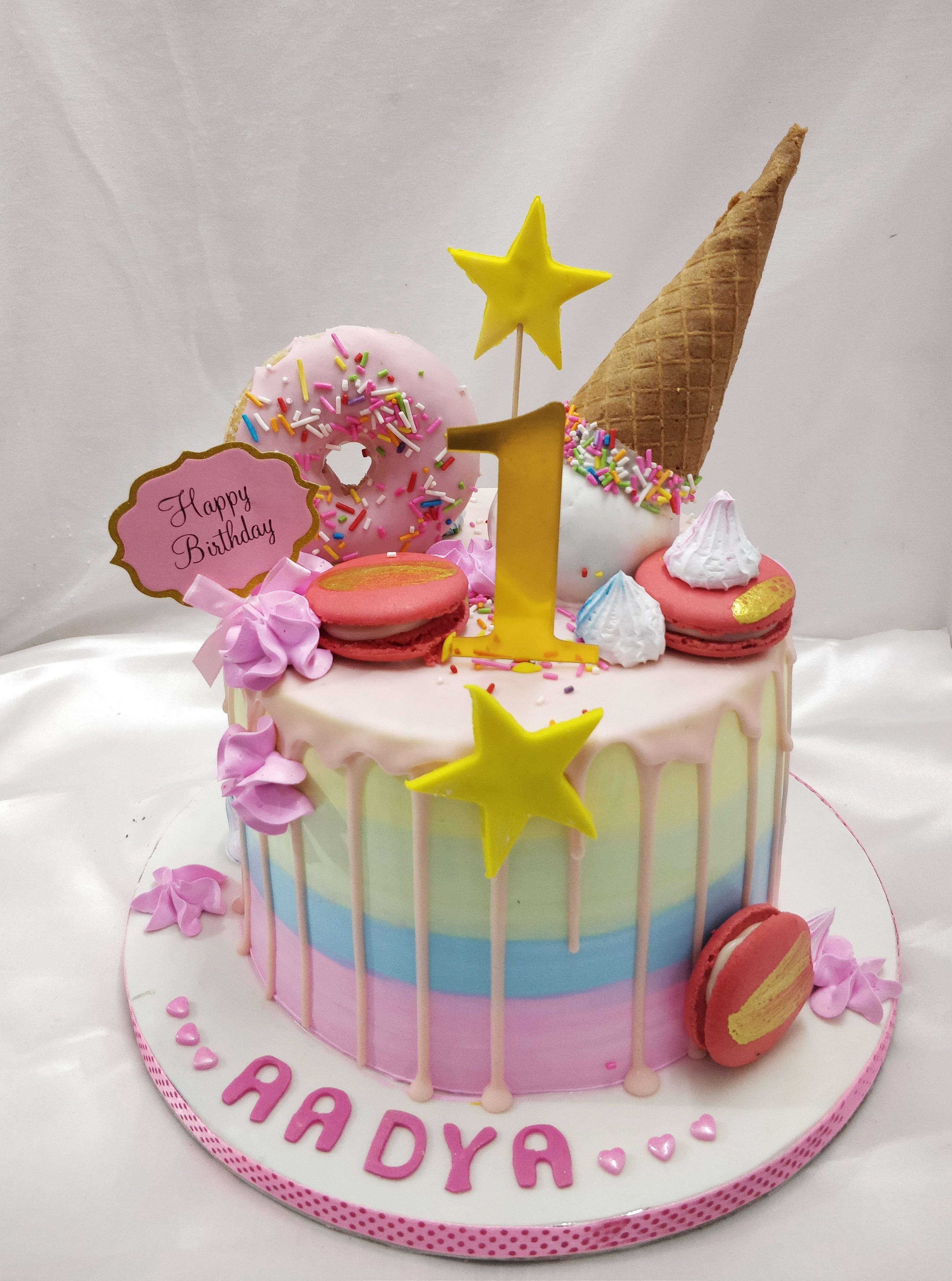 Order Half Birthday Baby Girl Cake Online