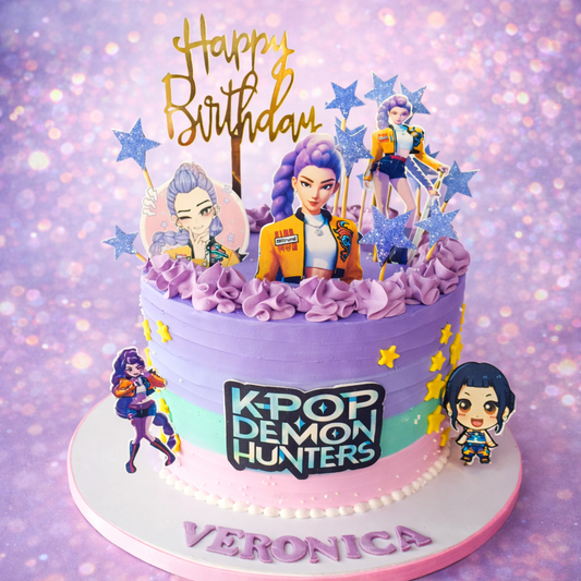 K-Pop Demon Hunters Theme Cake