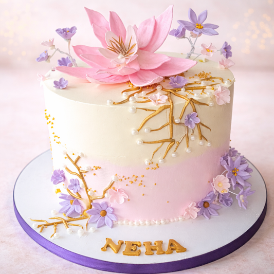 Pastel Bloom Elegance Cake