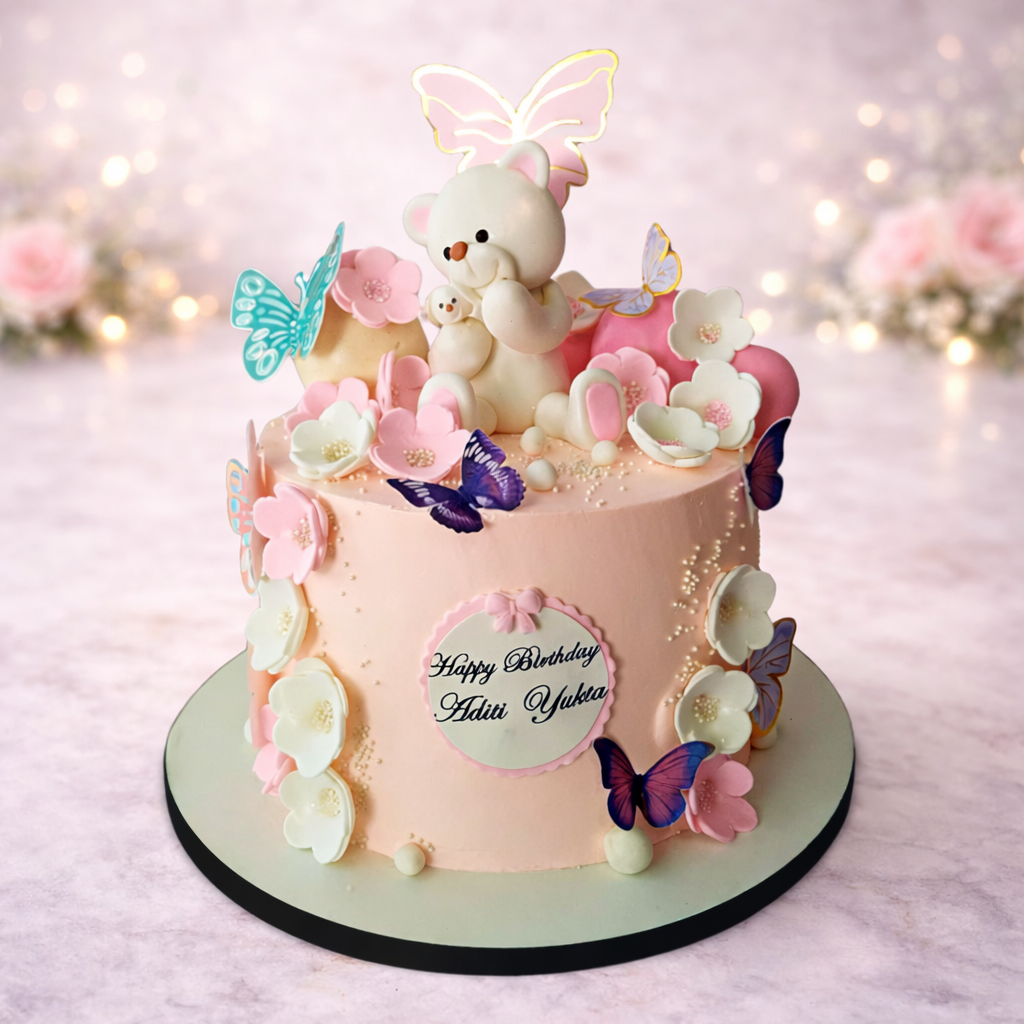 Bear Hug Birthday Wishes Cake