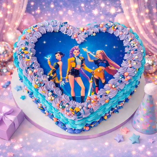 K-Pop Demon Hunters Heart Cake
