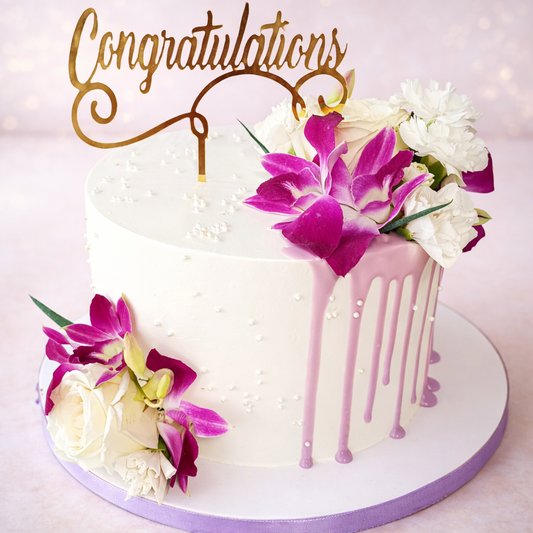 Elegant Floral Celebration Cake