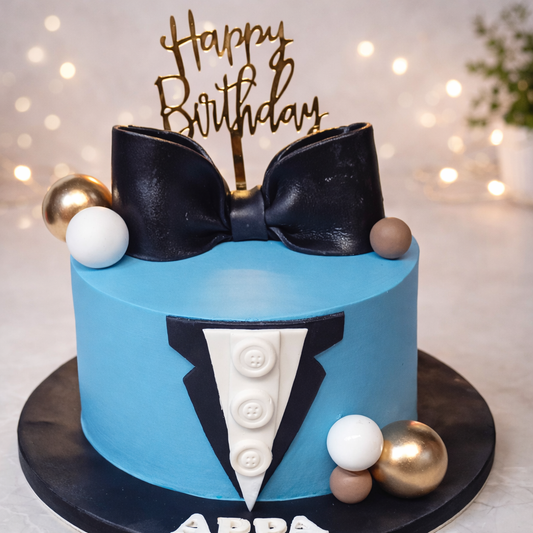 Elegant Tuxedo Theme Cake