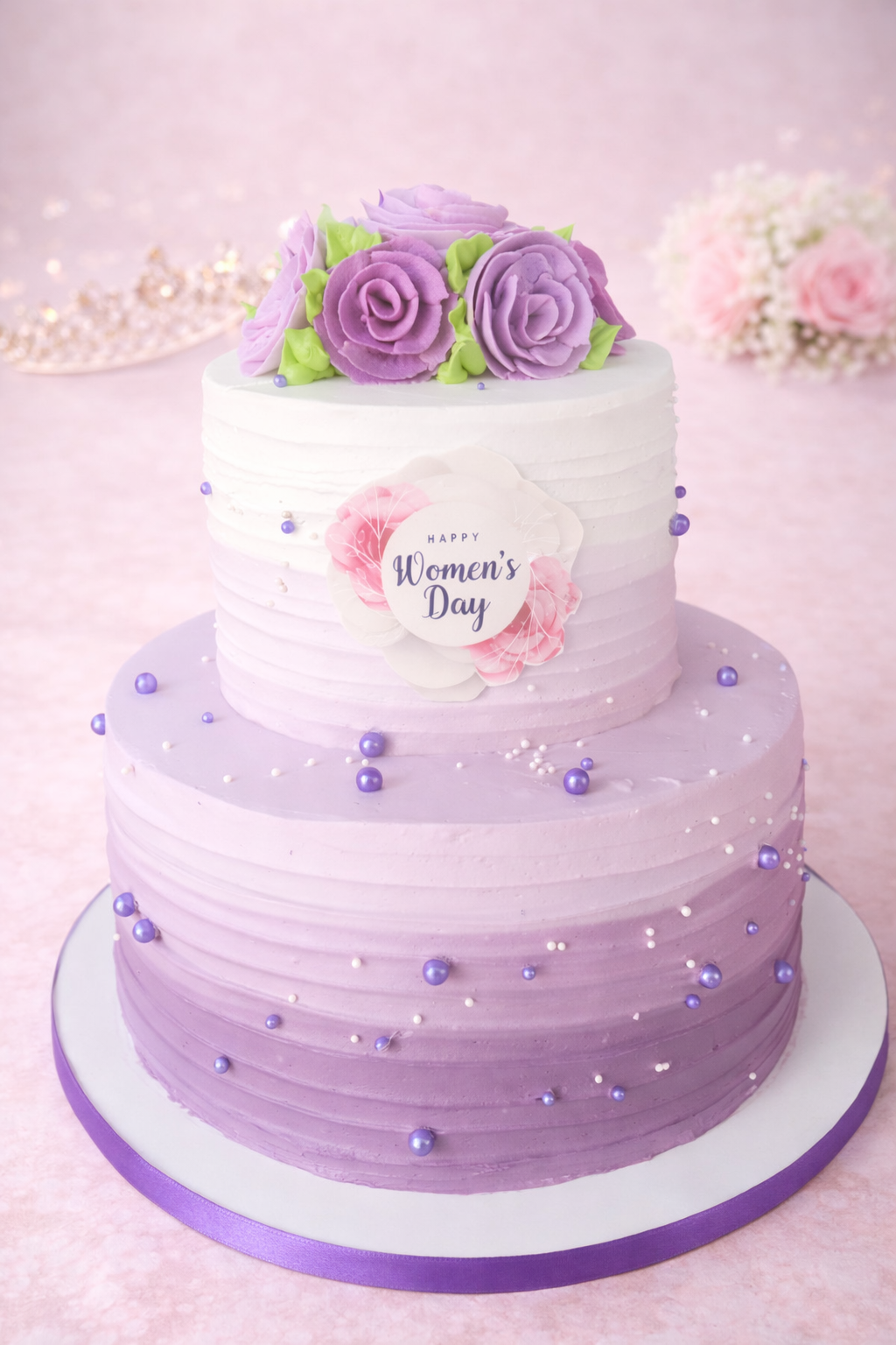 Ombre Blossom Women’s Day Cake