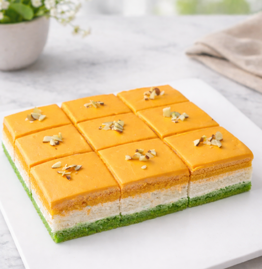 Tri Color Pastries (Box of 9)