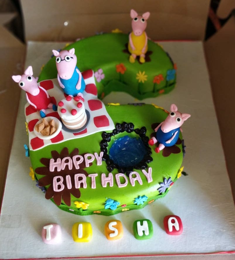 legateaucakes Peppa Pig Number Cake