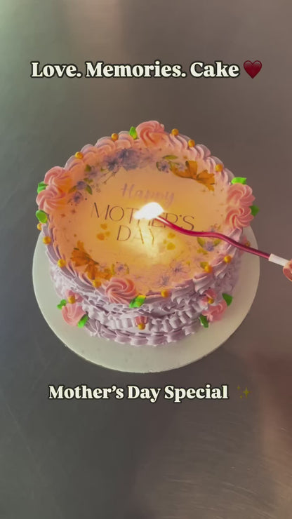 Burn-Away Floral Mother's Day Cake