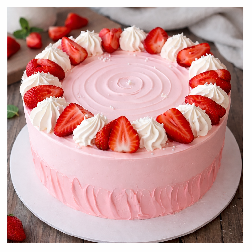 Strawberry & Cream Cake