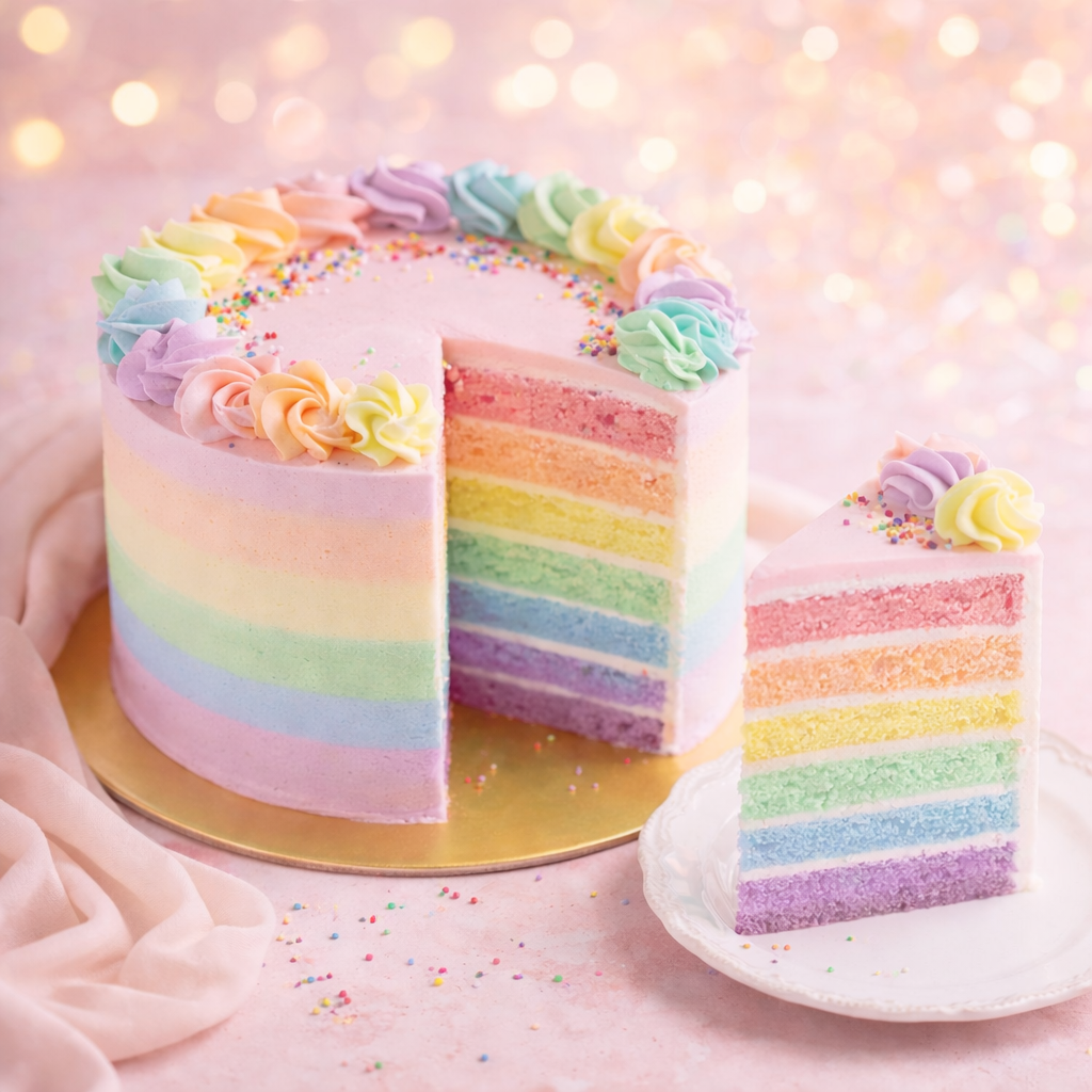 Rainbow Pastel Cake